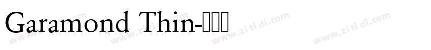 Garamond Thin字体转换